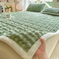 thumbnail image 1 of Mattress under $5! CQCYD 150x200cm Milk Flannel Mattress Pad, Thickened Warm Non Slip Topper, Soft Fleece Bed Cover for Winter, Machine Washable Fitted Sheet, 1 of 9