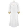 thumbnail image 2 of iiniim Homme Moine Médiéval Renaissance Prêtre Longue Robe Église Culte Halloween Fête Cosplay Costume Blanc P, 2 of 4