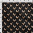 thumbnail image 4 of oneOone Polyester Spandex Black Fabric Rooster Cock Craft Projects Decor Fabric Printed By The Yard 56 Inch Wide, 4 of 4