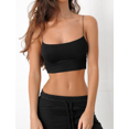 thumbnail image 1 of FOCUSNORM Women Sling Top Solid Color Crop Low Chest Sexy Bodycon Top Clothes, 1 of 5