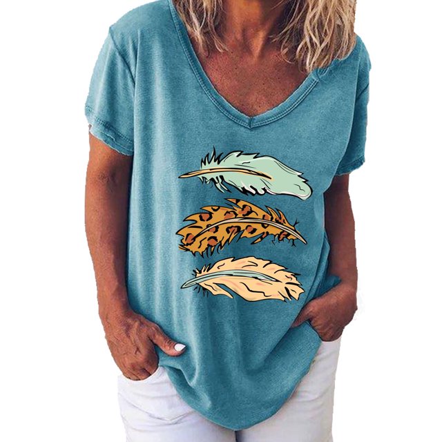 Pompotops Femmes Mode Casual Chemises Manches Courtes Tee Tops Chemisier