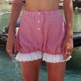 thumbnail image 4 of TIMIFIS Women Bloomers Ruffle Pumpkin Pants Cute Sweet Elastic Waist Multi Layer Cake Stacking Sleeping Short Bottom Lace Trim Skirt Pants, 4 of 5