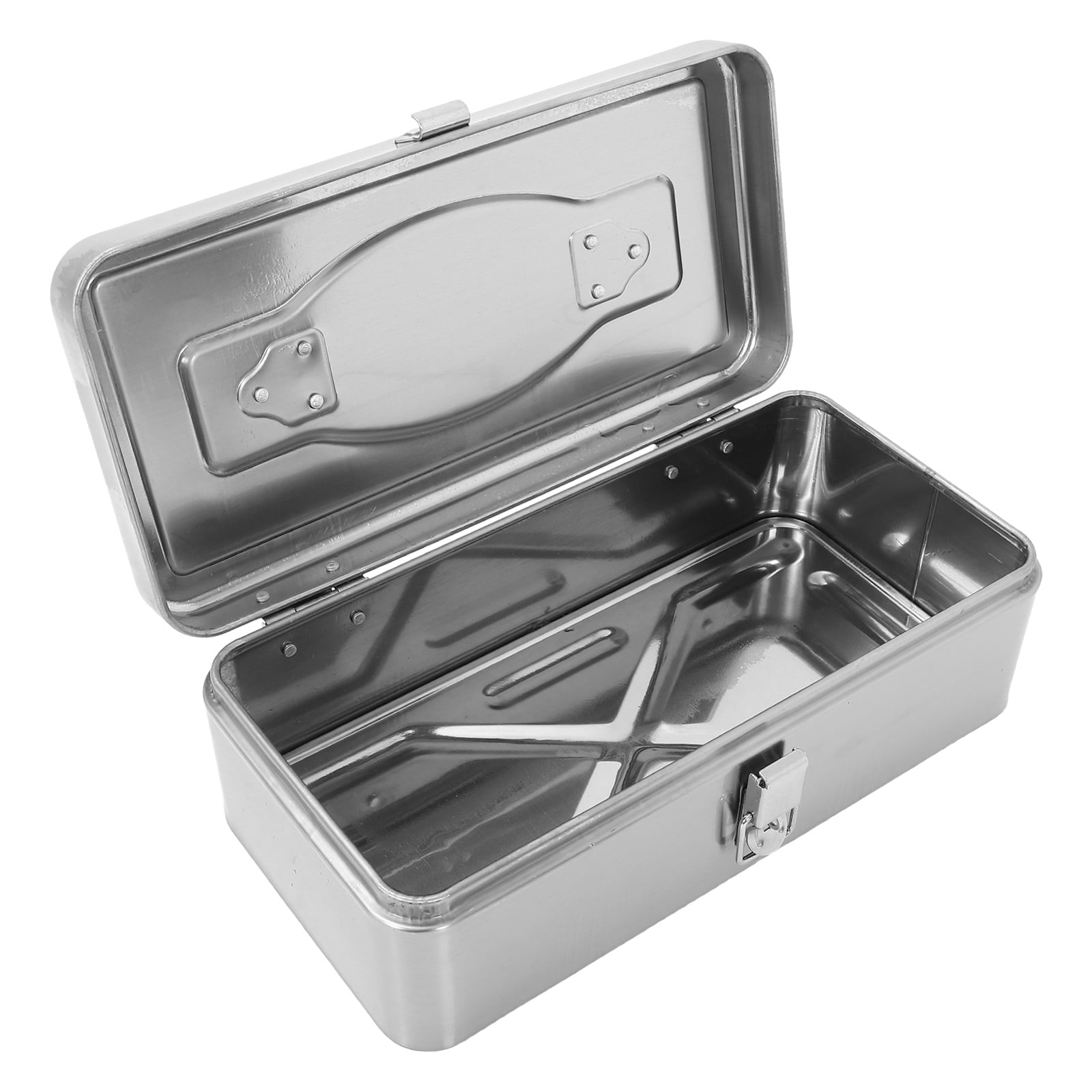 WRISTBIQUE Metal Tool Chest Heavy Duty Stainless Steel Toolbox Portable for Garage Workshop