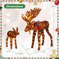 thumbnail image 3 of Costway 2 Pcs Décorations de Famille d'Élans Lumineux Xmas avec 170 Lumières LED, 3 of 10