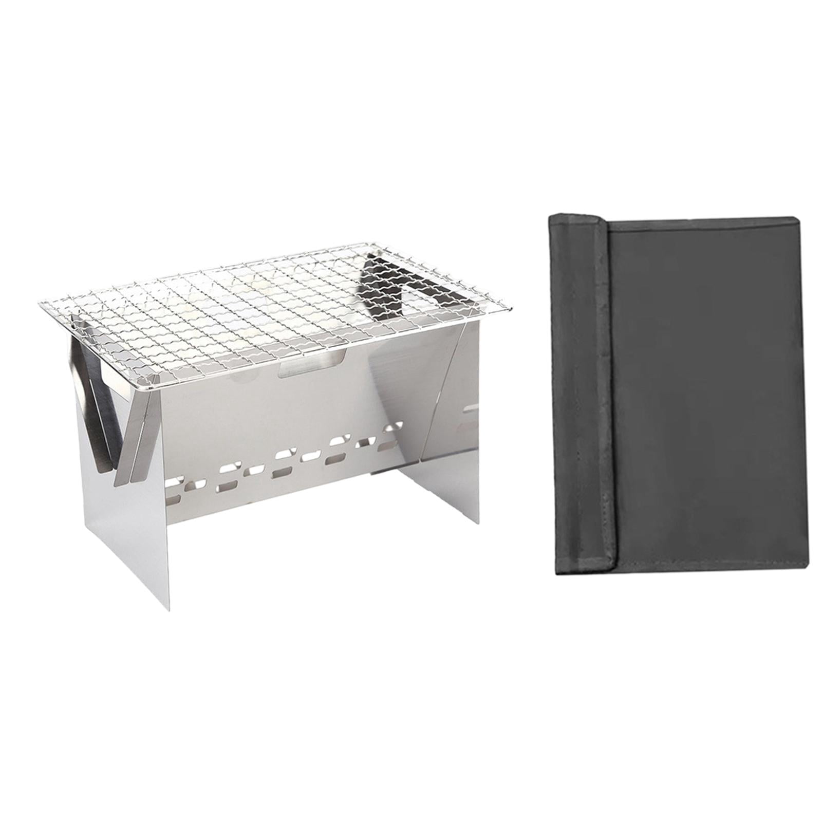 S SERENABLE BBQ Grill Versatile Easy Assembly Barbecue Grill for Picnic Hiking Beginners