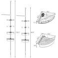 thumbnail image 4 of Costway 4-Tier Tension Shower Corner Caddy Adjustable Bathroom Shelf 304 Stainless Steel, 4 of 10