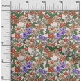 thumbnail image 2 of oneOone Velvet Green Fabric Florals Craft Projects Decor Fabric Printed By The Yard 58 Inch Wide, 2 of 4