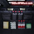 thumbnail image 4 of facefd Trunk Organizer Bag Universal Large Capacity Backseat Storage Bag Universal Pouch Cargo Holder Pocket black, 4 of 6