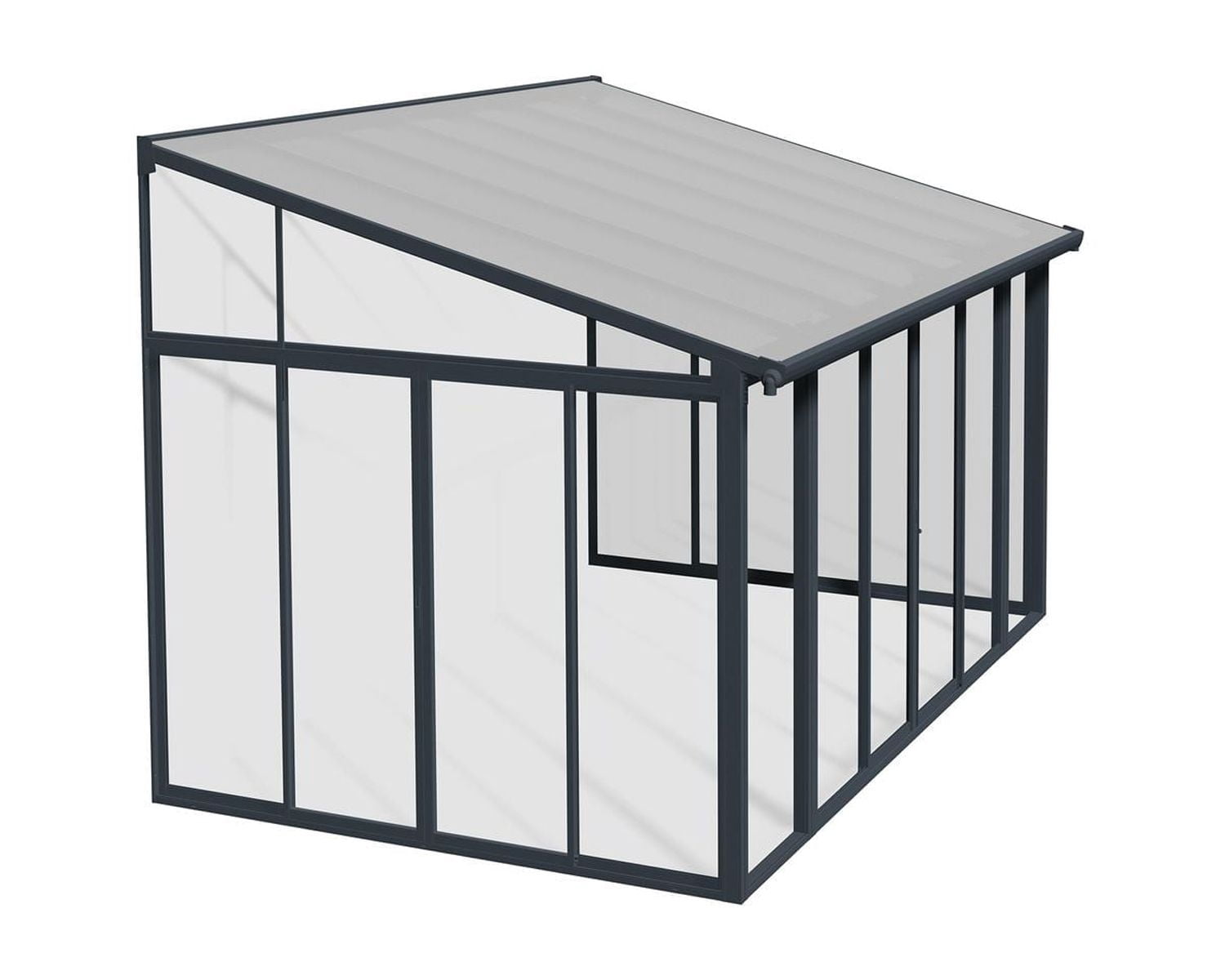 CANOPIA par PALRAM SanRemo Solarium, enceinte de patio et solarium de 10 pi x 14 pi - Gris