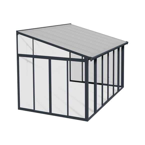 CANOPIA by PALRAM SanRemo 10 ft. x 14 ft. Sunroom, Patio Enclosure and Solarium - Grey