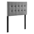 thumbnail image 2 of Modway Emily Twin Biscuit Tufted Performance Velvet Headboard, Gray, 2 of 8