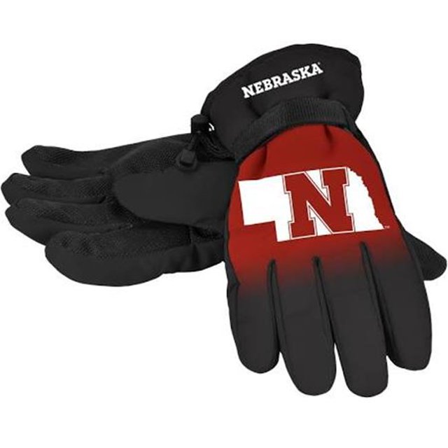 Nebraska Cornhuskers Gants Isolés Gradient Grand Logo Taille Petit / Moyen