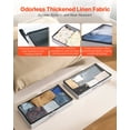 thumbnail image 2 of VEVOR Under Bed Storage with Clear Lids, 33.5 x 16.9 x 4.7 Inch, 45L Large Underbed Clothes Storage Containers, Low Profile Under Bed Drawer Shoe Organizer Bins Box for Blanket Shoe Bedroom, 2 Pack, 2 of 9
