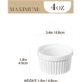 thumbnail image 2 of MALACASA Ramekins 4 oz Oven Safe, Porcelain Creme Brulee Ramekins Pudding Custard Cups Small Ceramic Souffle Dishes Ramakan Ramiken Ramicans Baking Bowls Set of 6, White, Series RAMEKIN-DISH, 2 of 8