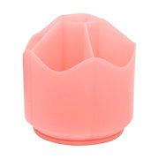 Qiopertar Rotating Pencil Case, 6 Compartment Desk Organizer for Office, Swivel Pen Holder for Cosmetic Storage Supplies