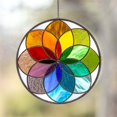 thumbnail image 4 of Rainbow Decorative Pendant Hanging Geometric Pattern Ornament Decorate Home Balcony Garden Yard, 4 of 6