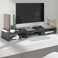 thumbnail image 1 of vidaXL Monitor Stand Grey 60x24x10.5 cm Solid Wood Pine, 1 of 5