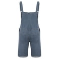 thumbnail image 4 of cllios Deals Men's Bib Overalls Denim Plus Size Outdoor Work Washed Jeans Jumpsuits Lounge Pocket Overalls Mens Shorts, 4 of 7