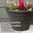 thumbnail image 3 of Sunnydaze Outdoor Weather-Resistant Franklin Flower Pot Planter - 20" - Sable Finish - 2pk, 3 of 4