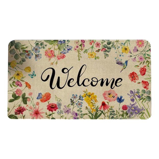 Day Entrance Mat Spring Doormat Home Welcome Floor Rug Fulfilled Women Blankets And Throws 6 9 Rugs for Living Room Washable Carpets for Living Room Area Rug for Dorm Room Lap Blanket plus Blankets 5