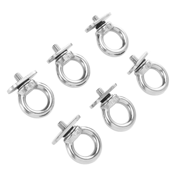 Eye Bolt Anchoring Kit, Easy Install Rust Proof Secure Fix Heavy Duty 6 Pcs Track Mount Tie Down Eyelets for Trucks