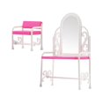 thumbnail image 4 of Milaget Dollhouse Vanity Table Stool Set Dollhouse Decor with Mirror Storage Cabinet for, 4 of 9