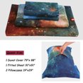 thumbnail image 4 of Unique Bargains Star Colored Sky Moon Night Duvet Cover Fuchsia Starry Pattern 4pcs, 4 of 10