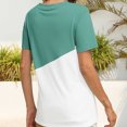 thumbnail image 4 of Birdeem Womens Summer Color Matching Round Neck Short Sleeved Top Short Sleeved Round Neck Top/Shirt, 4 of 12