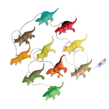 ziyahi 2 Meter 10 LED Dino Fairy Lights Dinosaur Decorative Lamp Party Fun Night Light Children's Room Decoration USB