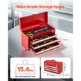 thumbnail image 2 of KFFKFF Metal Tool Box, 20.5-inch, Portable Metal Tool Box with 3 Drawers, Small Tool Chest with EVA Liners, 2 of 9