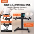 thumbnail image 2 of VEVOR Adjustable Dumbbell Stand, Home Fitness Rack and Stand with Media Rack, Safe and Convenient Dumbbell Weight Holder, Compact Dumbbell Storage Rack Perfect for Home Gym Strength Training, 2 of 9