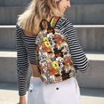 thumbnail image 5 of Wukai Cats & Dogs Group Print Durable Canvas Laptop Backpack - Adjustable Shoulder Straps, Water-Resistant, Large Capacity, Unisex for School, Office-Medium, 5 of 5