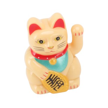 Chat Porte-Bonheur Chinois, Chat Mignon à Énergie Solaire Qui Salue, Maneki Neko au Bras Qui Salue pour la Richesse et la Chance, Figurine Statue de Chat Porte-Bonheur Fengshui pour Ornements de Maison et de Voiture