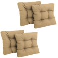 thumbnail image 1 of 19-inch Squared Spun Polyester Tufted Dining Chair Cushion (Set of Four), 1 of 2