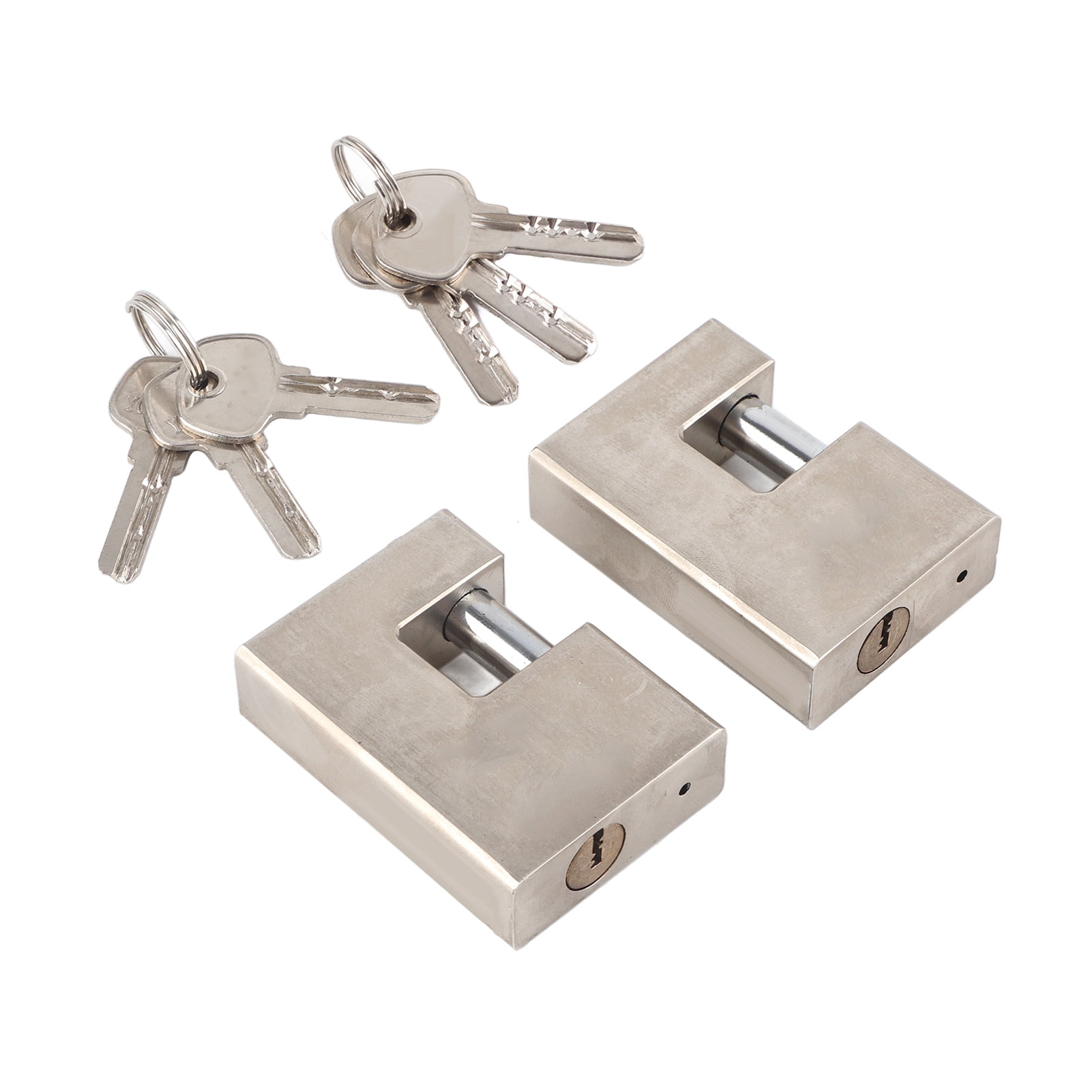 KeeKit 2-Pack Brass Padlock – Long Shackle Heavy Duty With 4-Pin Cylinder, Waterproof For Gates, Lockers, Fences & Toolboxes