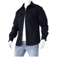 thumbnail image 2 of LOVZFMLL Jackets for Men Man Winter Long Sleeve Button Pockets Turn-down Collar Jacket Coat, 2 of 6