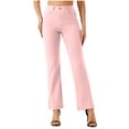 thumbnail image 2 of Soki Dress Pants Women Work Business Pants Tummy Control Office Straight Leg Trousers High Waisted Ladies Slacks, 2 of 8
