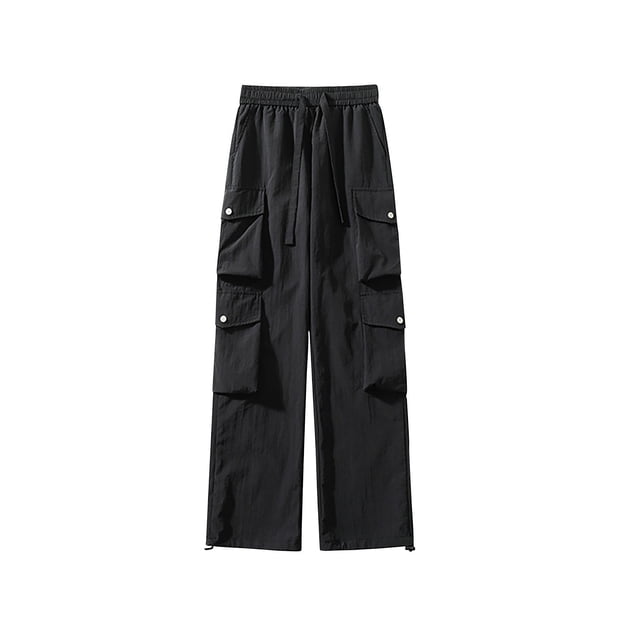 Diufon Pantalon Cargo Large pour Hommes Taille à Cordon Décontractée Pantalon de Randonnée Extérieur Ample avec Multi-Poches