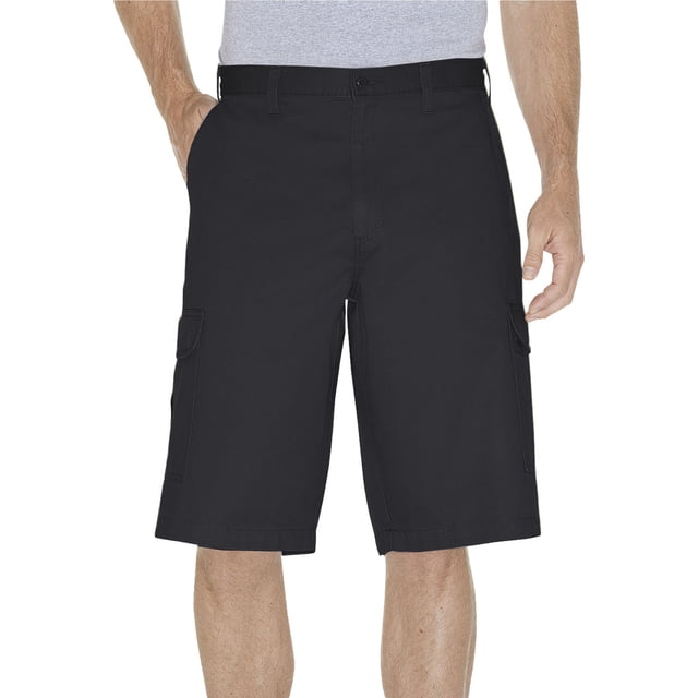 Dickies Shorts Cargo Homme 13 Coupe Ample, 36, Noir Rincé