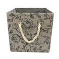 thumbnail image 1 of Hometrends 26 x 26 x 26cm H Foldable Faux lin tissu de stockage Cube Bin avec poignées de corde de coton (Single), 1 of 6