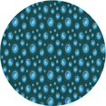 thumbnail image 1 of Ahgly Company Tapis Rond Lavable en Machine Intérieur Transitionnel Turquoise Foncé Vert, 6 Pieds Rond, 1 of 7