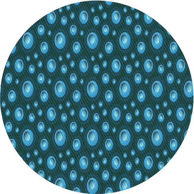 Ahgly Company Tapis Rond Lavable en Machine Intérieur Transitionnel Turquoise Foncé Vert, 6 Pieds Rond
