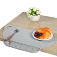 thumbnail image 1 of Baby Plate Mat, 1Pc 4 Colors Silicone Baby Divided Plate Baby Dish Anti Slip Waterproof Folding Child Dinner Table Set, 1 of 5