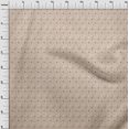 thumbnail image 3 of oneOone Georgette Viscose Dark Beige Fabric Geometric Block Craft Projects Decor Fabric Printed By The Yard 42 Inch Wide, 3 of 4