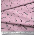 thumbnail image 3 of Soimoi Pink polyester Crepe Fabric Square & Tools Hardware Fabric Prints By Yard 42 Inch Wide, 3 of 5