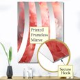 thumbnail image 3 of Designart "Radiant Pink Polar Smoke I" Abstract Oversized Wall Mirror - Modern Abstract Living Room Wall Mirror - Multiple Color Options, 3 of 6