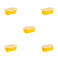 thumbnail image 3 of ZheElen Silicone Lunch Box Food Grade Silicone For Safe And Healthy Meals On Go yellow 800ml 5Set, 3 of 6