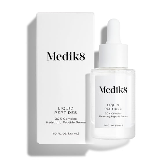 Medik8 Liquid Peptides - Advanced Regenerating Multi Peptide Serum - Smooths Wrinkles and Fine Lines - Hydrating, Brightening, Plumping - 1.0 oz