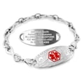 thumbnail image 1 of MedicEngraved Stainless Steel Custom Medical Alert Bracelet - 6mm Infinity Link, 1 of 8