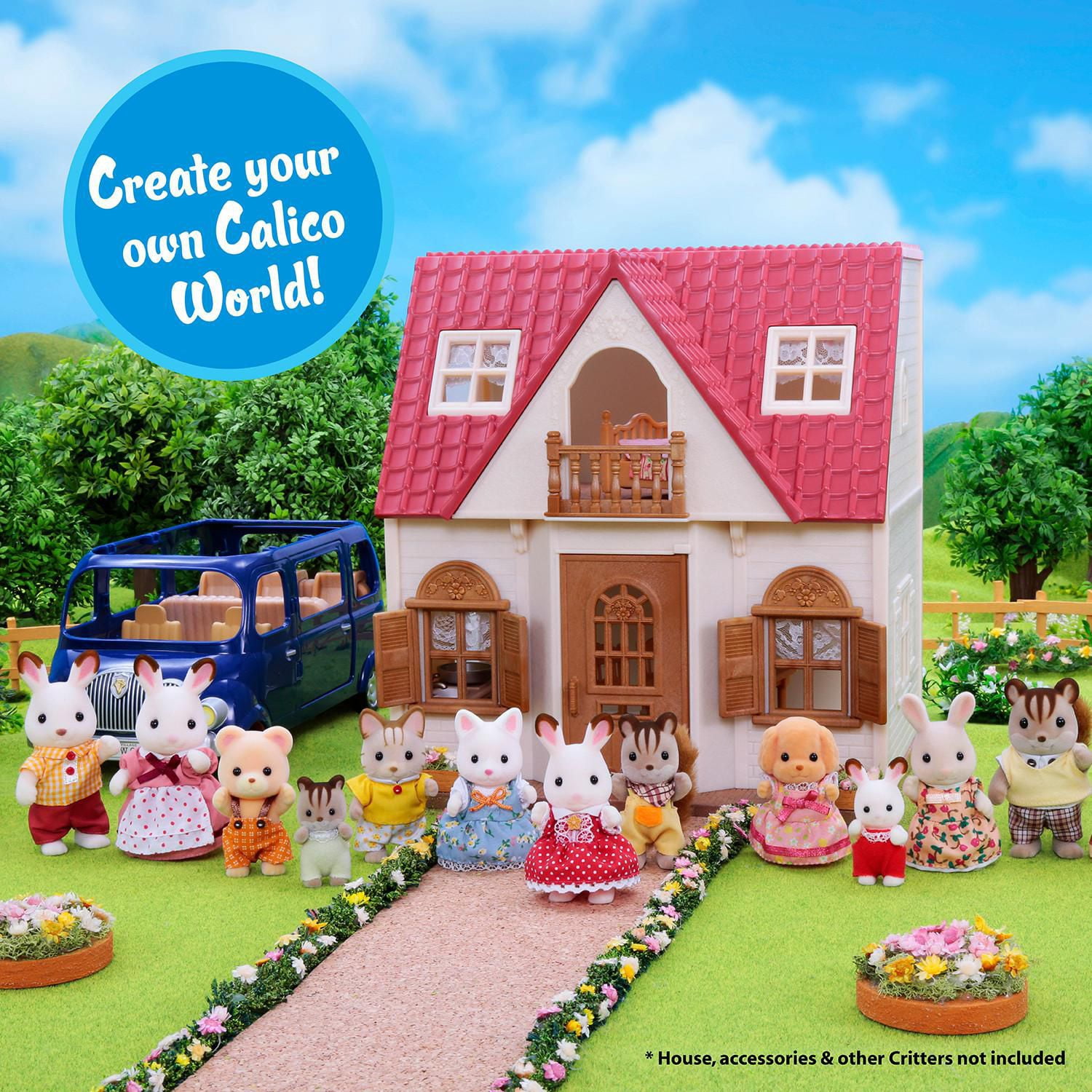 Famille Persian Cat de Calico Critters, ensemble de 4 poupées figurines à collectionner
